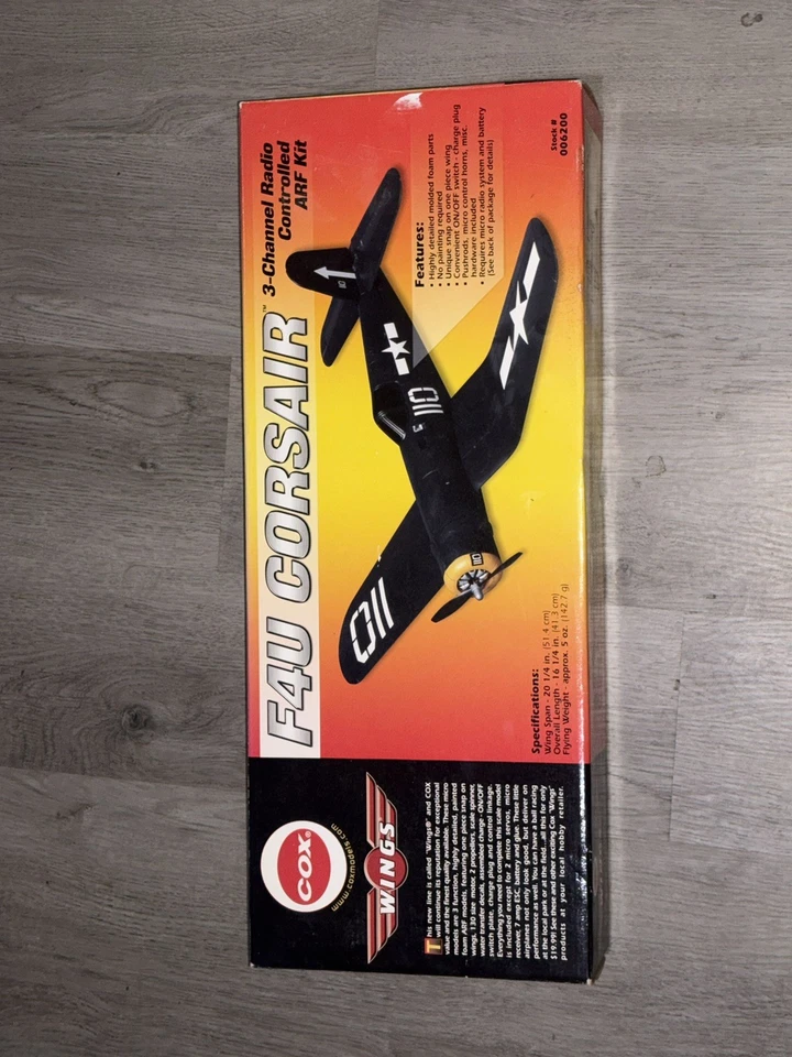 Cox Wings F-4U Corsair  *NIB* New Old Stock - Image 1 of 2