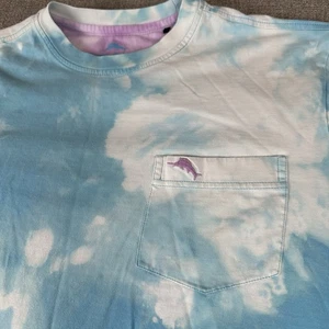 Tommy Bahama TShirt maglietta uomo blu medio bianco tie dye marlin - Foto 1 di 8