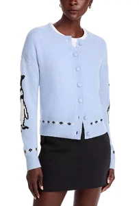 C Designer 100 % Kaschmir übergroßer Pinguin Cardigan Pullover - Large - UVP 198 $ - Bild 1 von 8