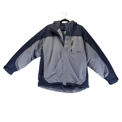 Cabelas Jacket Mens Large Blue & Gray Dry-Plus Outdoor Gorpcore - Image 1 of 4