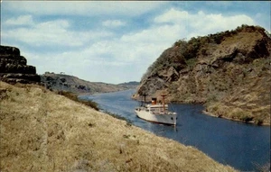 PANAMA KANAL Canal mit Schiff Ship Postcard Ansichtskarte Mittelamerika ~1960/70 - Picture 1 of 2