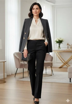 Pantalón Oscar Dela Renra Bootcut Talla 8 Foto 1 de 4