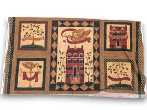 1.5 Yard Family Friends Kathy Schmitz Tan Country Quilting Fabric Panels 56x40 - Picture 1 of 5