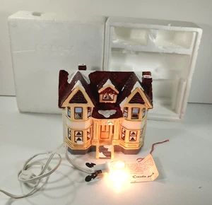 Department Dept 56 "Lincoln Park Duplex"  Snow Village 5060-1 1986 - Picture 1 of 9