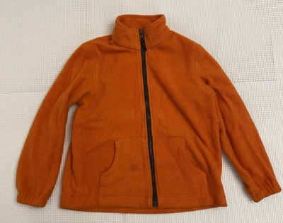 Est 1989 Place Jacket Boys 5/6 Orange Fleece Zip Up Casual Pockets Mock Neck - Image 1 of 4