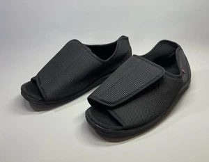 Diabetic Extra Wide Slippers UK 8.5 Shoes Elderly Orthopaedic Footwear Anti Slip - Picture 1 of 18
