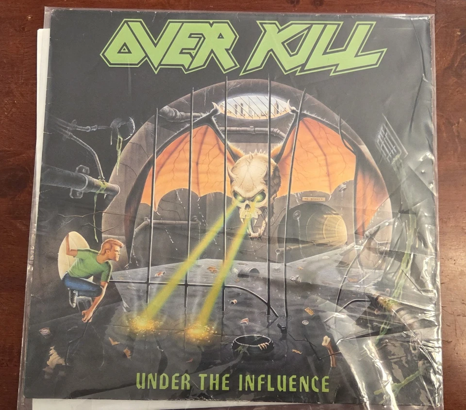 OVERKILL UNDER THE INFLUENCE 1ST PRESSING GERMANY 1988 MEGAFORCE VINYL LP EX/EX! - Image 1 of 4
