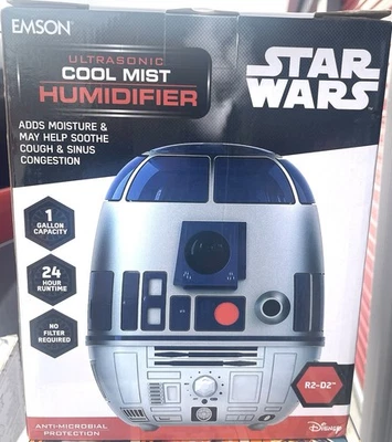 HUMIDIFICADOR ULTRASÓNICO DE NIEBLA FRÍA STAR WARS R2D2 DE EMSON NUEVO EN CAJA Foto 1 de 2