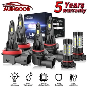 For Chevrolet Suburban 1500 2007-2014 6x LED Headlight Bulbs White Super Bright - Picture 1 of 17