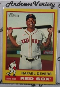 2025 Topps Heritage Raphael Devers SP Yellow Border High Number #445 - Bild 1 von 3