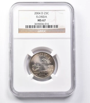 MS67 2004-D Washington State Quarter Florida NGC *5455 - Image 1 of 3