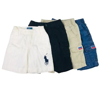 Lote de 4 Pantalones Cortos Carga Niño Ralph Lauren Talla 5, 365 Niños Talla 8, Levi's Talla 10R Foto 1 de 4