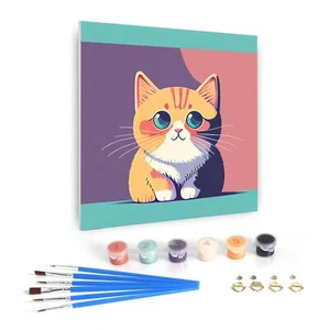 DIY Oil Paint by Numbers for Beginner Framed Colourful Canvas Acrylic Oil Eas... - Picture 1 of 5