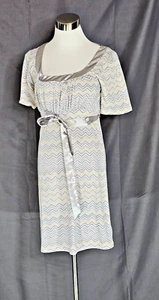 Guess Jeans - Multicolor Geometric Print Short Balloon Sleeve Dress - Size Mediu - Picture 1 of 2