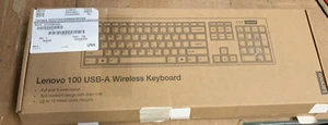 Keyboard- Lenovo 100 USB-A Wireless Keyboard - US English - Picture 1 of 5