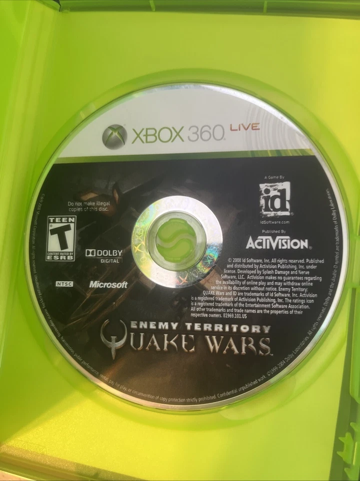 Enemy Territory Quake Wars Xbox 360 Disc Only Tested Working Scratches Reprinted - Image 1 of 4