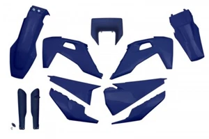 Set Plastic Full Husqvarna Tx Te Fe 125 250 300 350 450 501 2020 - 2023 Blue - Picture 1 of 1