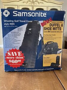 Samsonite Wheeling Golf Travel Cover style #685 with Duffel Bag and Shoe Mitts