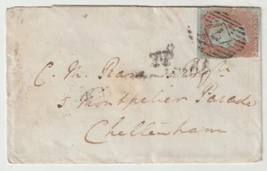 1848 CHELTENHAM/3 SKELETON ARRIVAL POSTMARK ON COVER FROM LONDON =7= IN DIAMOND - Picture 1 of 2