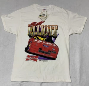 NWT Bill Elliott Mens Large Nascar Budweiser Racing 1994 T Shirt Single Stitch - Picture 1 of 13