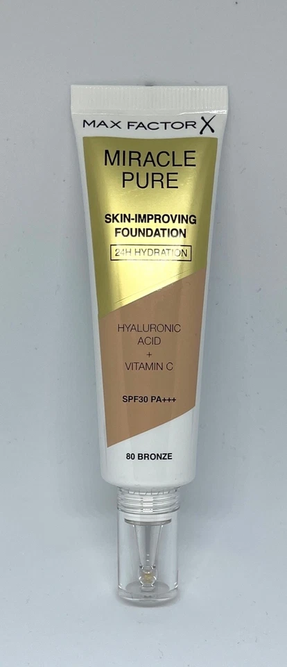 Max Factor Miracle Touch Skin-Improving Foundation, 30 ml - 80 Bronze - Bild 1 von 1