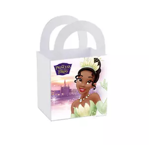 8 Die Prinzessin und der Frosch Tiana Leckerli Box Party Gastgeschenk Beute Goody Bag 3" x 3" - Bild 1 von 5