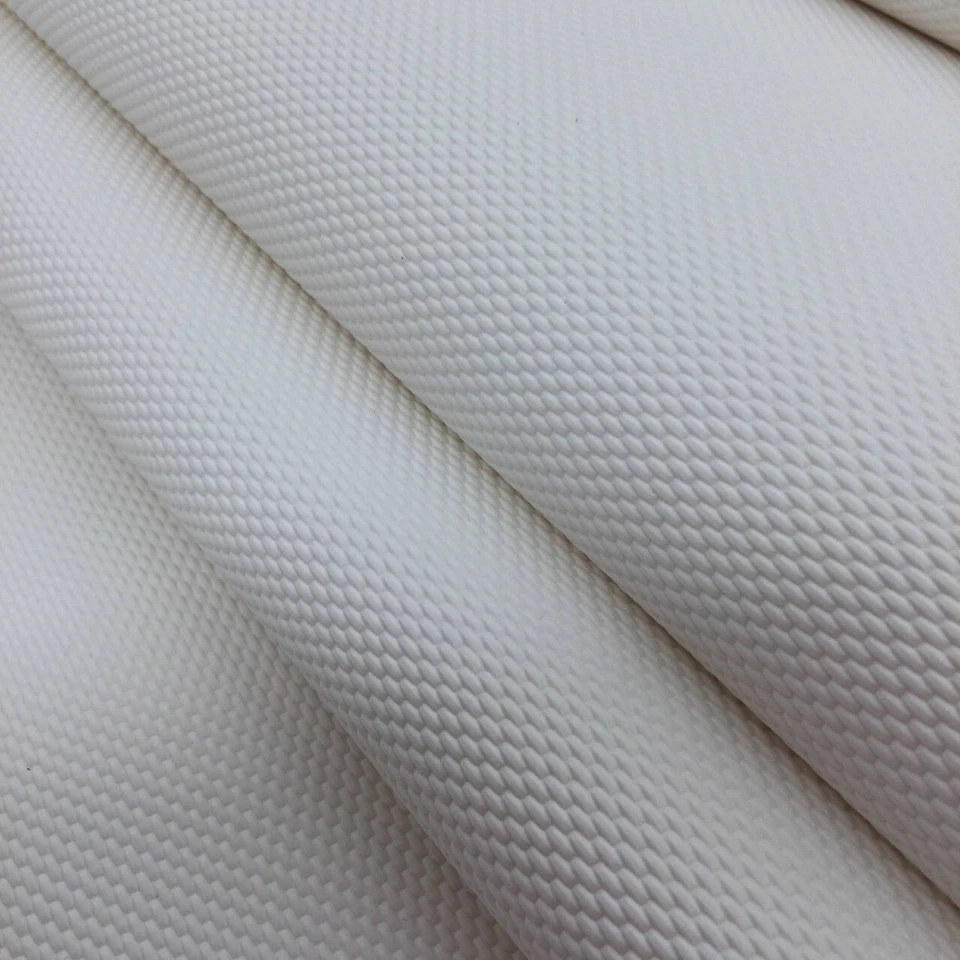 Marine Vinyl Outdoor Upholstery Hudson Weave Sea White Basketweave Textured - Image 1 of 1