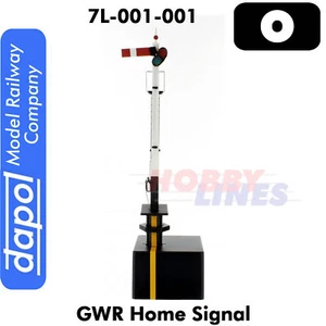 SIGNAL GWR HOME Square Post Semaphore LED O gauge Easi-Fit Dapol 7L-001-001 - Picture 1 of 2