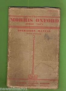 MORRIS OXFORD SERIES MO GLOVEBOX MANUAL - Picture 1 of 2