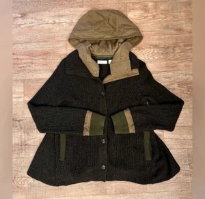 NWT! Anthropologie Sleeping on Snow Hooded Wool Sweater Jacket Size XS - Picture 1 of 8