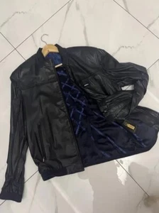 Zilli Men's Bomber Jacket 100% Leather Size 50 - Picture 1 of 5