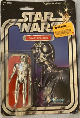 De colección 1978 Star Wars DEATH STAR DROID - 21 reverso resellado en paquete original Foto 1 de 4