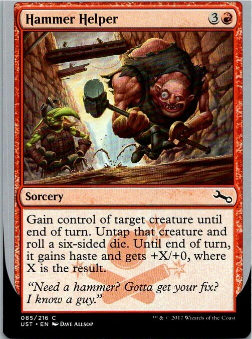 Hammer Helper Magic The Gathering Unstable Card Mint X1   - Image 1 of 1