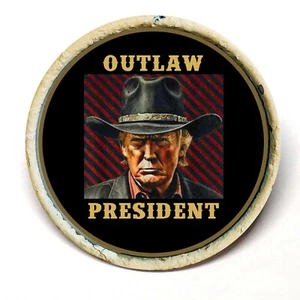 Trump The Outlaw President Pocket Mirror - Picture 1 of 2