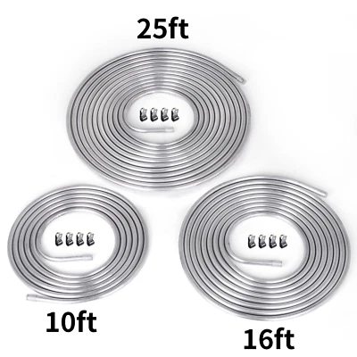 Aluminum Hard Fuel Line Tubing 0.039 Wall Thickness 3/8,1/2,5/16,1/4 Four size - Image 1 of 3