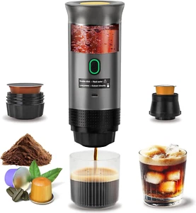 Portable Coffee Maker, 3-In-1 Portable Espresso Maker, Self-Heating Travel Coffe - Picture 1 of 7
