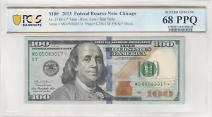 2013 $100 FR2188-G FEDERAL RESERVE NOTE SAN FRANCISCO PPQ 🌟 STAR NOTE GEM 68PPQ - Picture 1 of 3