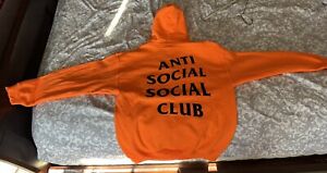 New Anti Social Social Club orange hoodie- Large