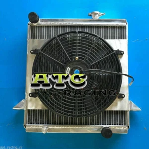 Aluminum Radiator +Shroud+Fan For Triumph TR6 2.5L 1969-1974/TR250 1967-1968 - Picture 1 of 9