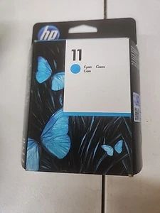 HP 11 Cyan Ink Cartridge, C4836A Genuine Dated 02/2016 - Picture 1 of 3