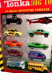‘01 TONKA Big 10-Great Adventures-10 Car Set-Dodge, Chevy, Ford, Volkswagen - Picture 1 of 14