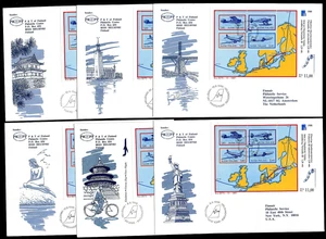 Finlandia bloque 4 6x recibo de primer vuelo Finnair entre otros Japón, China, Nueva York - Imagen 1 de 1