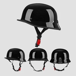 German Style Motorcycle Half Shell Helmet ECE/DOT Approved, Open Face Motorbike - Picture 1 of 10