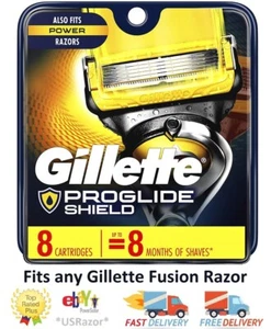 8 Gillette Fusion Proshield Rasierklingen Flexball Power Rasierer Nachfüllpatronen - Bild 1 von 6