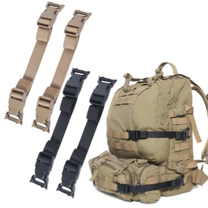 2 Stück/Posten Tactical MOLLE Riemen mit Schnalle Clip für Tactical Rucksack Zubehör - Bild 1 von 13