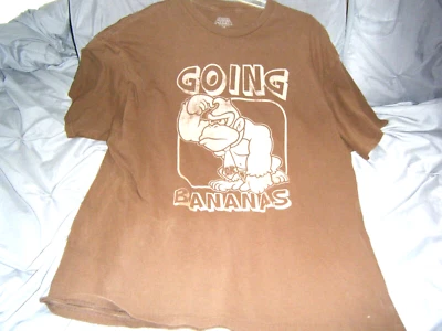 CAMISETA XXL HOMBRE VIDEOJUEGO ARCADE SUPER MARIO DONKEY KONG GOING BANANAS RETRO Foto 1 de 4