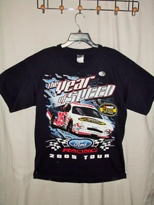 NASCAR 2005 Ford Racing "The Year Of Speed" T-Shirt Large Navy Blue Nextel Cup o - Picture 1 of 12