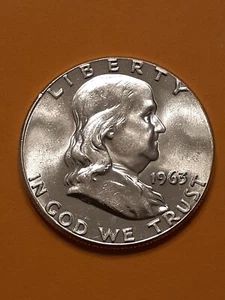 Franklin Half Dollar 1963 - Bild 1 von 2