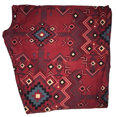 NWT LuLaRoe TC Aztec BRICK RED Leggings UNICORN - Image 1 of 2