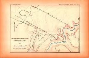 COWBOY & BONANZA VEINS, EASTERN UTAH Antique authentic Mining map 1901 - Picture 1 of 1